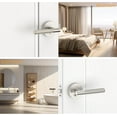 thumbnail image 4 of Matte Door Handles Interior Knurled Privacy Door Handles Heavy Duty Door Lever for Bedroom or Bathroom Reversible Keyless for Left Right Handed Doors AM, 4 of 7