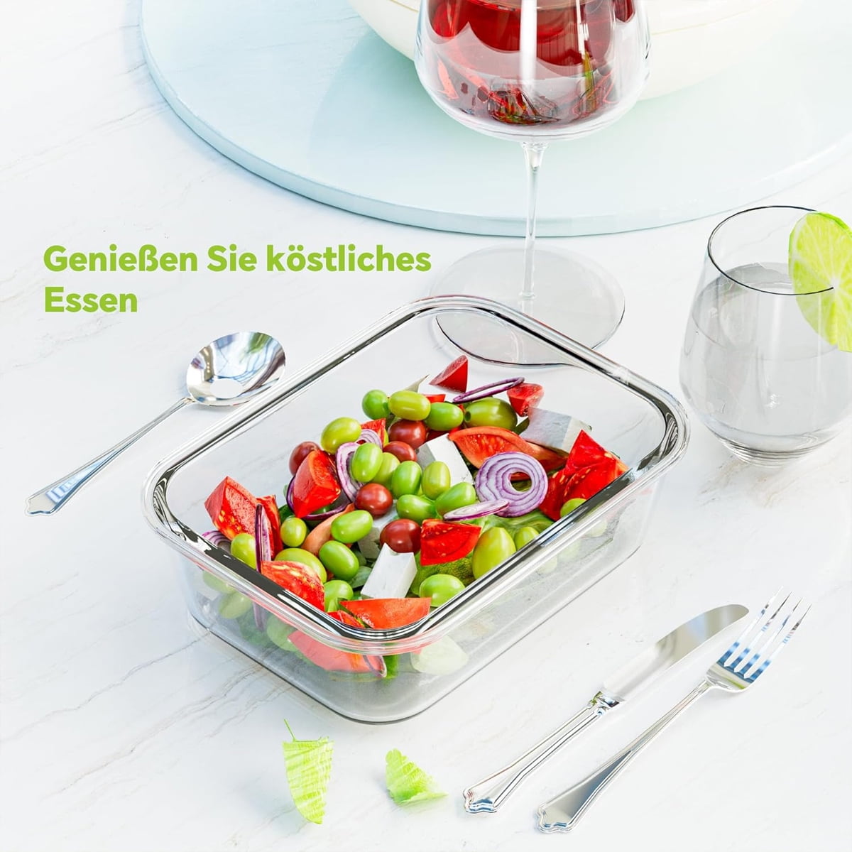 Bol En Verre Borosilicaté Avec Couvercle Hermétique - Pour Soupe, Repas à Emporter, Micro-ondes Et Congélateur