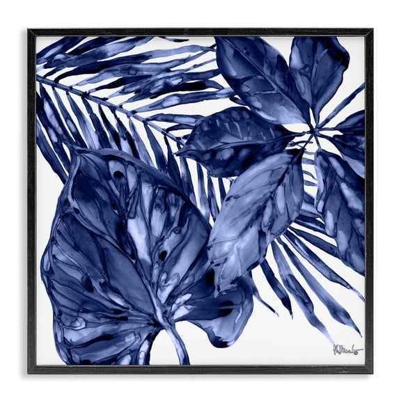 Stupell Industries Contemporary Hued Plant Fronds Black Framed Giclee Art, 12 x 12, by Paul Brent