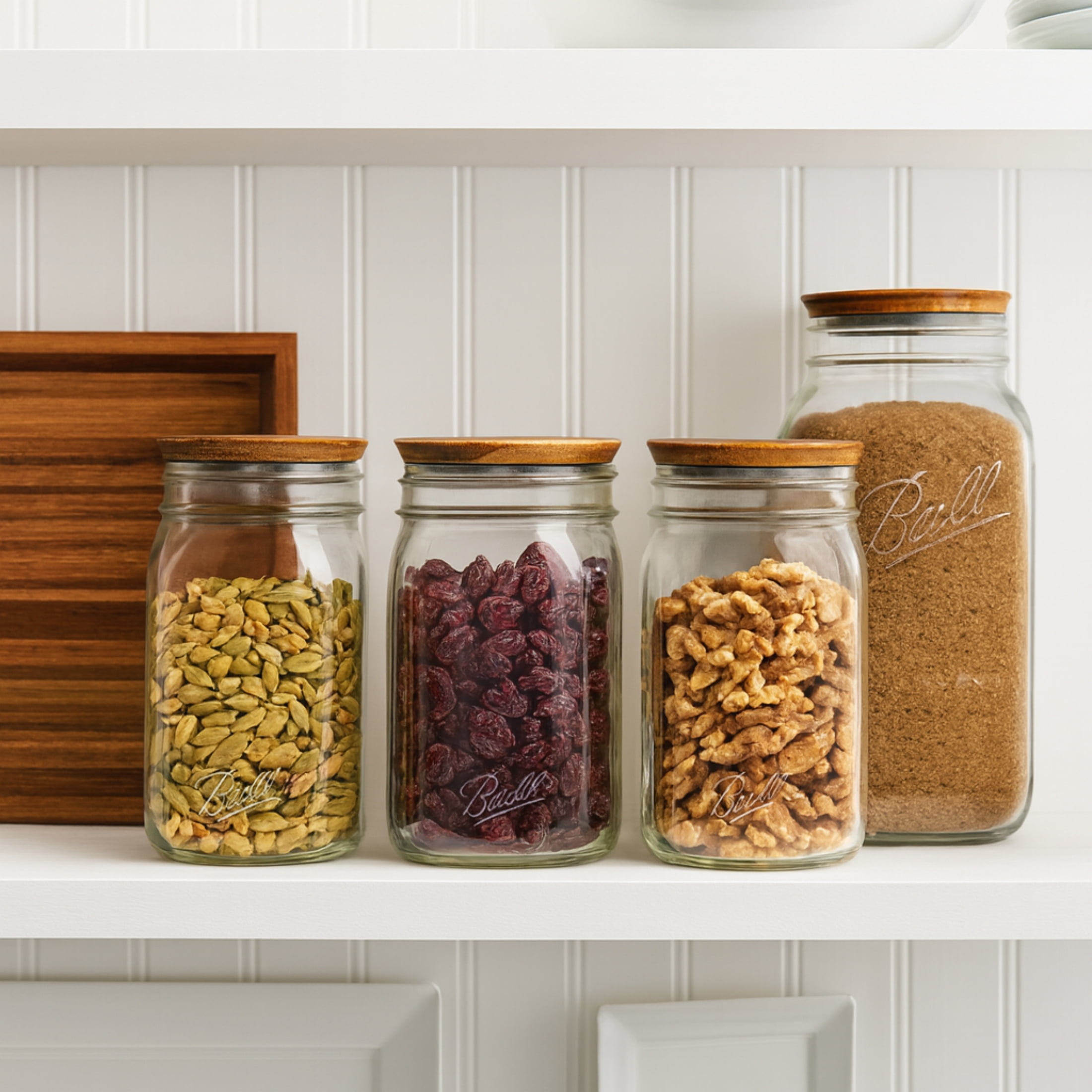 (4 pack) Ball Wooden Storage Lids, Regular Mouth, Ball Jar Lids, 3 Pack