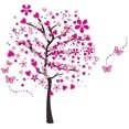 thumbnail image 1 of Adhesivos para pared con diseño de mariposa de árbol de corazón de dibujos animados de gran tamaño, decoración de pared extraíble, suministros decorativos para pintura y tratamientos de pared, pegatin Afortunado Sencillez, 1 of 5