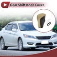 thumbnail image 2 of Cubierta de pomo de cambio de marcha antideslizante Unique Bargains para Honda Accord 8 2008-2012, en cuero negro y beige, 2 of 6