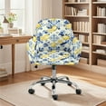 thumbnail image 2 of Xixirimido Lemon Ethnic Floral Pattern Swivel Armchair Accent Dining Chair Cover, Stretch Mid-Back Office Desk Chair Slipcover Leisure Arm Chair Protector Soft Covers for Home, 2 of 7