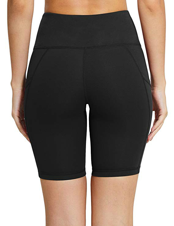 High Waist Tummy Control Workout Yoga Shorts Side Pockets - image 3 of 3