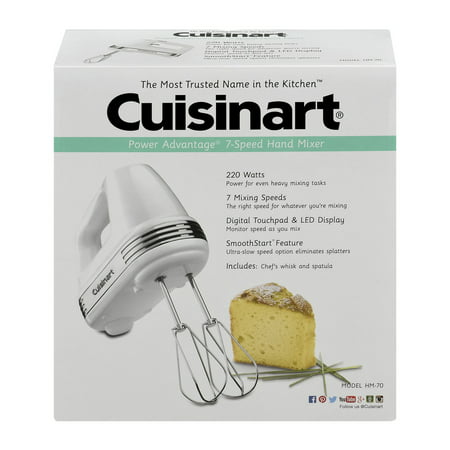 Cuisinart Power Advantage 7-Speed Hand Mixer White, 1.0 CT