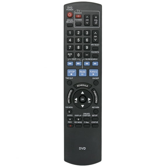 New N2QAYB000196 Replace Remote for Panasonic DVD Recoder DMR-EZ28 DMR-EZ28K
