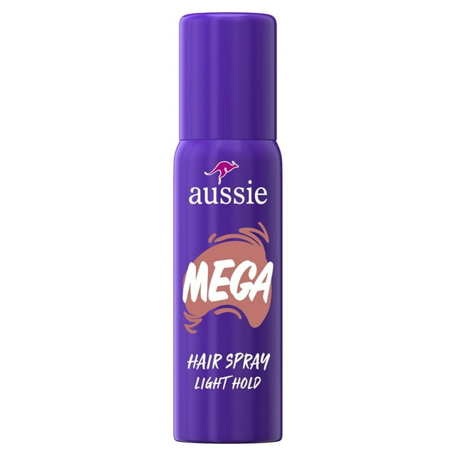 Fixatif flexible Aussie Mega pour cheveux bouclés, raides et ondulés, format d’essai