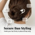 thumbnail image 2 of Safety Pin Hair Clip - Giant Safety Pin Hair Clip, Jumbo Safety Pins, 6.3" French Style Metal Hair Accessory for Women, 2 of 8