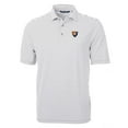 thumbnail image 2 of Men's Cutter & Buck Gray Illinois Fighting Illini Throwback Logo Virtue Eco Pique Stripe Recycled Polo, 2 of 3
