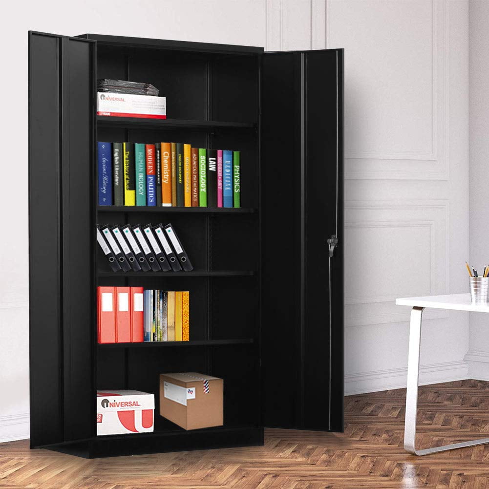 Kleton Deep Door Storage Cabinet, 38 W x 24 D x 72 H, 4 Shelves