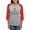 Heather/Red, variant on CafePress - Triangle Icon Long Sleeve T Shirt - Womens Baseball Tee