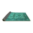 thumbnail image 2 of Ahgly Company Indoor Rectangle Oriental Turquoise Blue Industrial Area Rugs, 2' x 5', 2 of 4