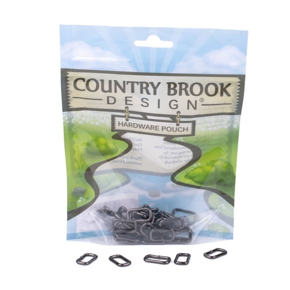 50 - Country Brook Design® 5/8 inch Gunmetal Heavy Welded Rectangle Rings