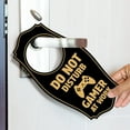 thumbnail image 6 of Do Not Disturb Gamer At Work Door Hanger | House or Business Door Sign - Dark Brown, 4" x 8", 6 of 8