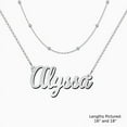 thumbnail image 1 of Personalized Name Necklace Layering Set with Ball Station Chain, 1 of 8