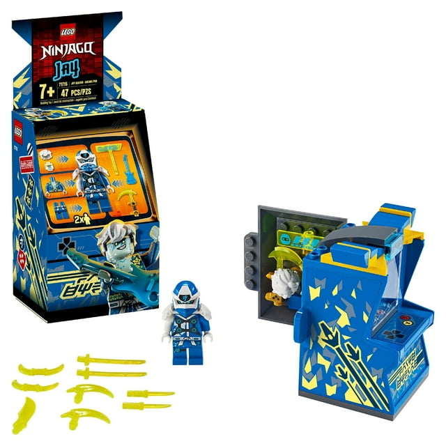 LEGO NINJAGO Jay Avatar - Module d'Arcade 71715 Mini Machine d'Arcade Trousse de Construction (47 Pcs)