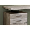 thumbnail image 2 of Contemporary Home Living 47.25" Taupe Gray and Black Contemporary Rectangular Computer Desk with, 2 of 4