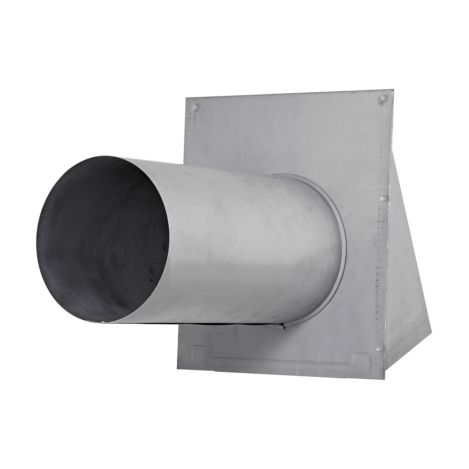 Lambro 6-In., 26-Gauge Paint-Grade Galvanized Wall Exhaust Hood Vent with Damper, Wire Mesh Screen, and 11-In. Pipe, EC-3460GMS-11-PG