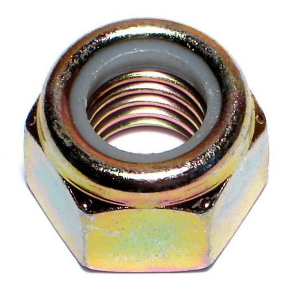 9/16"-12 Zinc Plated Grade 8 Steel Coarse Thread Nylon Insert Lock Nuts LNS8-129