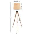 thumbnail image 4 of DecMode Brown Wood Industrial Floor Lamp 61", 4 of 9