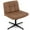 Brown, variant on Costway Criss Cross Chair Cross-legged Office Chair with Oversized U-shaped Seat No Wheels Beige