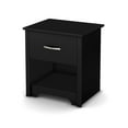 thumbnail image 2 of South Shore Fusion 1-Drawer Nightstand - End Table with Storage for Adult, in Pure Black, 2 of 10