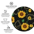 thumbnail image 4 of Balery 4 Pcs Sunflowers3leather Coasters Set, Drink Table Cup Coasters For Living Room Kitchen Coffee Decor, 4 of 9