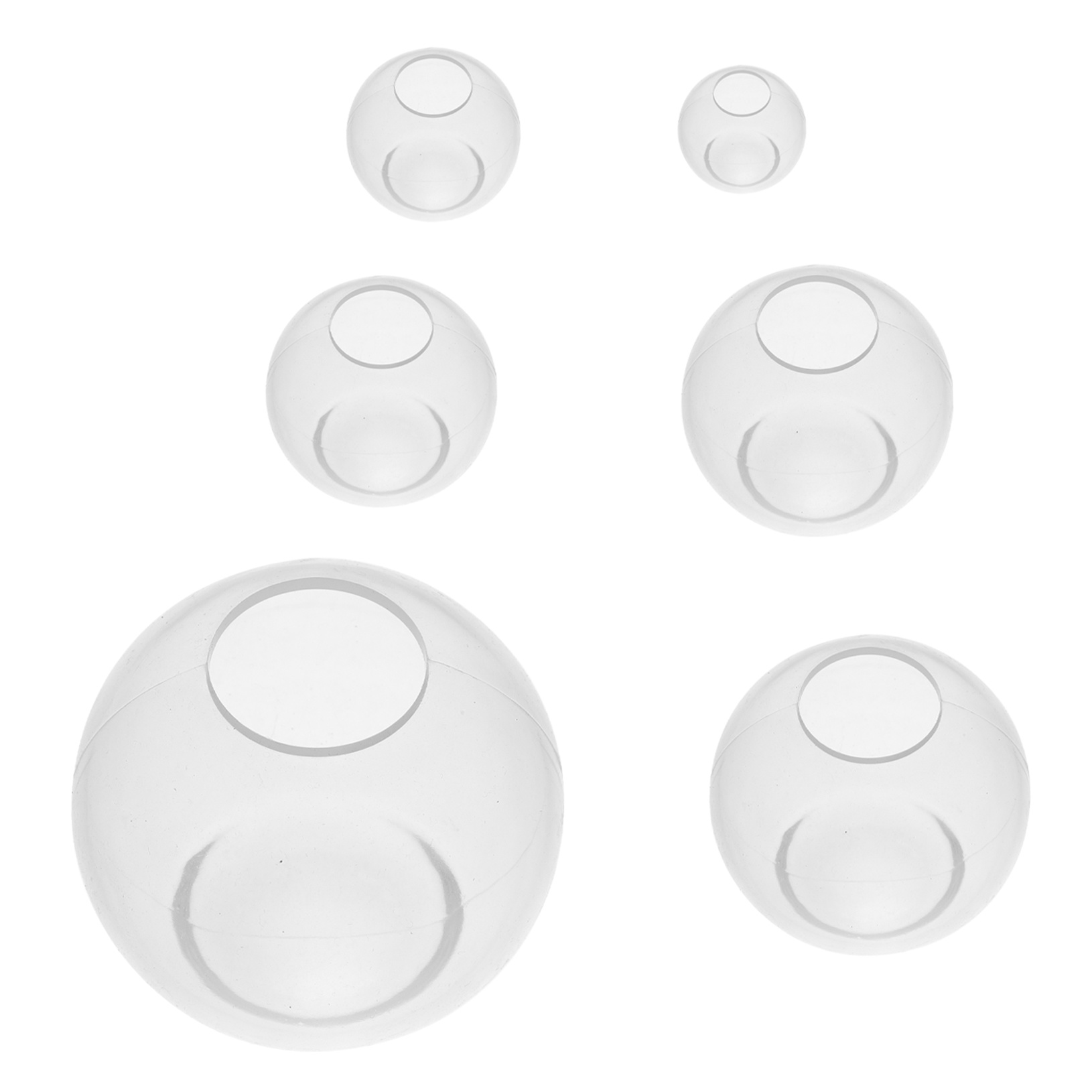 FONDOTIN Silicone Sphere Molds for Epoxy Resin Crafting, 6-Piece Set for Resin