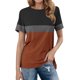 thumbnail image 1 of Camiseta de manga corta con cuello redondo y rayas para mujer - Tejido de punto transpirable - Informal/para el día a día - Tallas S-XXXL, 1 of 3