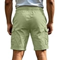 thumbnail image 5 of Resicozy Cargo Shorts for Men Summer Workout Hiking Shorts Elastic Baggy Golf Casual Outdoor Work Short with Pockets Light Green 2XL, 5 of 6