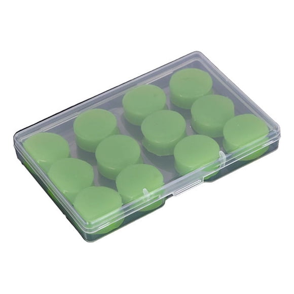Injueey 12 Uds. De tapones para los oídos de silicona, accesorio protector de Color sólido, auricular deportivo, tapón impermeable para los Cubiertas para muebles de jardín Verde