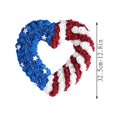 thumbnail image 3 of Easter Decorations Kokovifyves Patriotic Decorations for 4th of July Decor Wreath, July 4 Th Patriotic Memorial Day, Handcrafted American Flag Wreath for Home, Front Door Decoration, 3 of 7