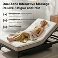 thumbnail image 2 of Paproos Adjustable Bed Frame with Wireless Control, Metal Electric Bed Frame with Massage Head & Foot Incline, USB Ports, LED Night Light, Power Adjustable Bed Base with 4 Adjustable Legs, Twin-XL, 2 of 9