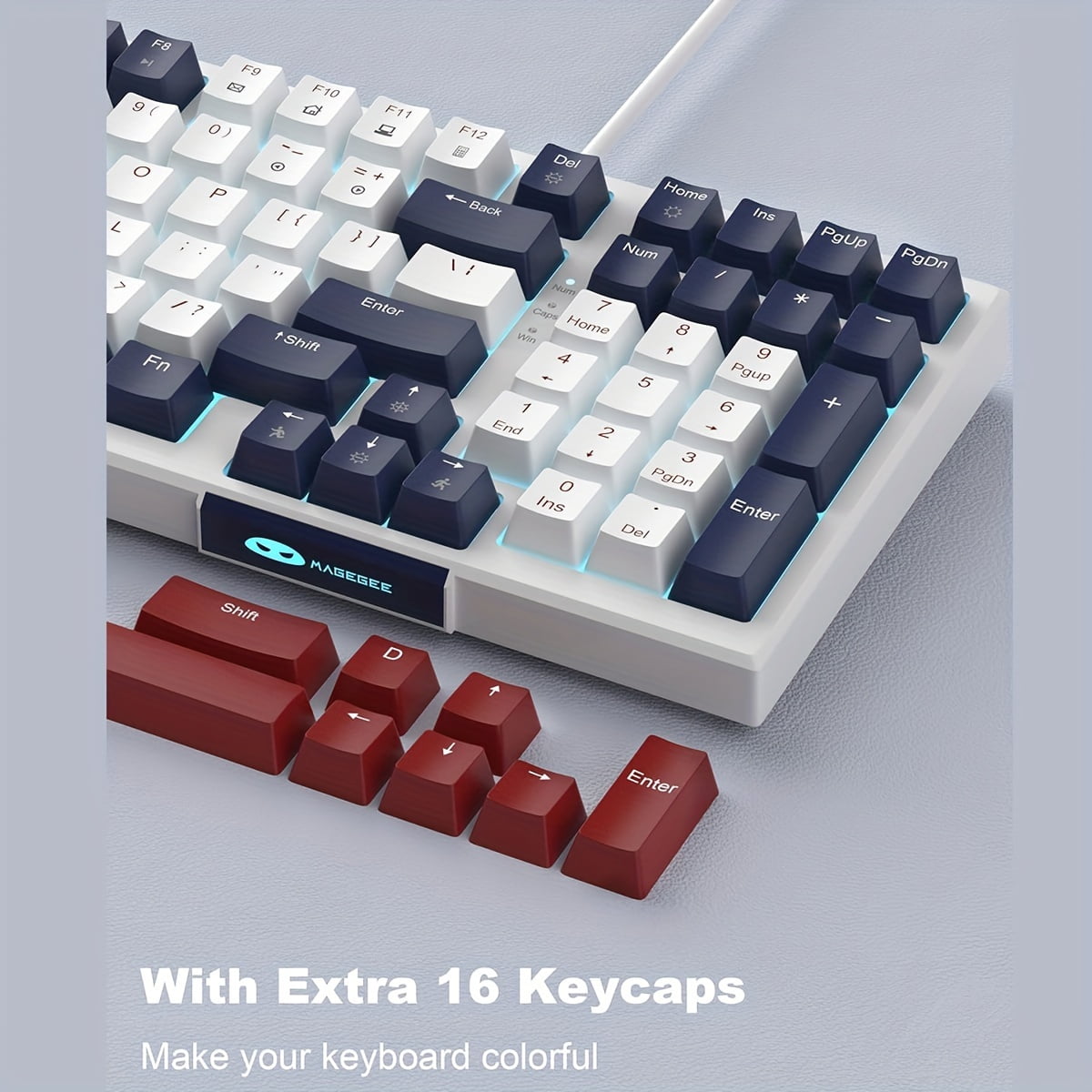 MageGee Mechanical Keyboard, Star98 Wired Gaming Keyboard Backlit Ultra-Slim USB Keyboards
