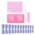 thumbnail image 1 of ibcccndc Press-on False Nail Kit Bright Color Trapezoid Shape Nail Art Tips Tools, 1 of 8