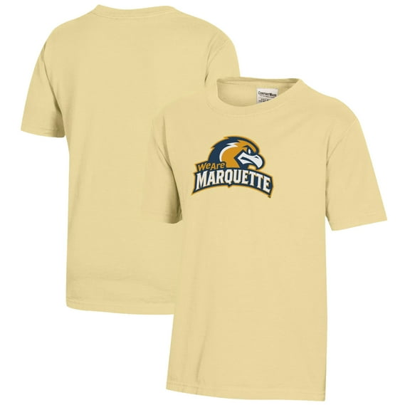 Youth Gold Marquette Golden Eagles Logo Comfort Wash T-Shirt