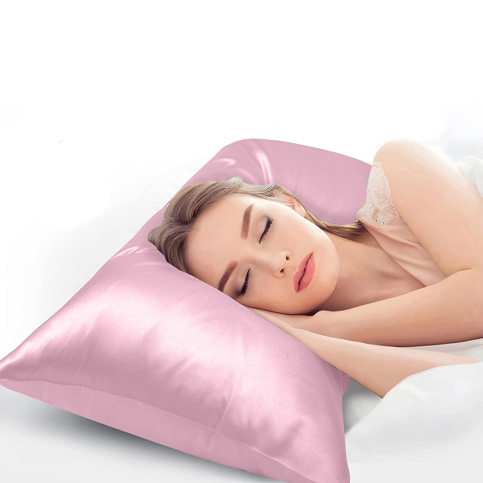 Long Silk Pillowcase, Silk Pillow Cases for Hair and Skin with Zipper, Gifts for Women Men