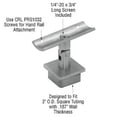 thumbnail image 2 of CRL P15SBS Brushed Stainless 2" Square Post P-Series Swivel Standoff Saddle, 2 of 3