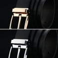 thumbnail image 3 of pitrice Fashionable Pants Belt Style With Mens Accessory Handmade With Meticulous L63 Chromium Black 1Set, 3 of 6