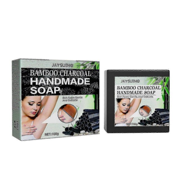 Jaysuing Bamboo Charcoal Handmade Soap Dilutes Melanin Deposition In The Un - |