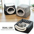 thumbnail image 6 of Large Cat House Cat Bed Tent Warm Fleece Small Puppy Dogs Indoor Igloo Cave Nest, 6 of 6