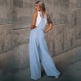thumbnail image 3 of utcoco Women's Casual Loose Denim Overalls Adjustable Strap Wide Leg Bib Jean Overalls Jumpsuit with Pockets, 3 of 6
