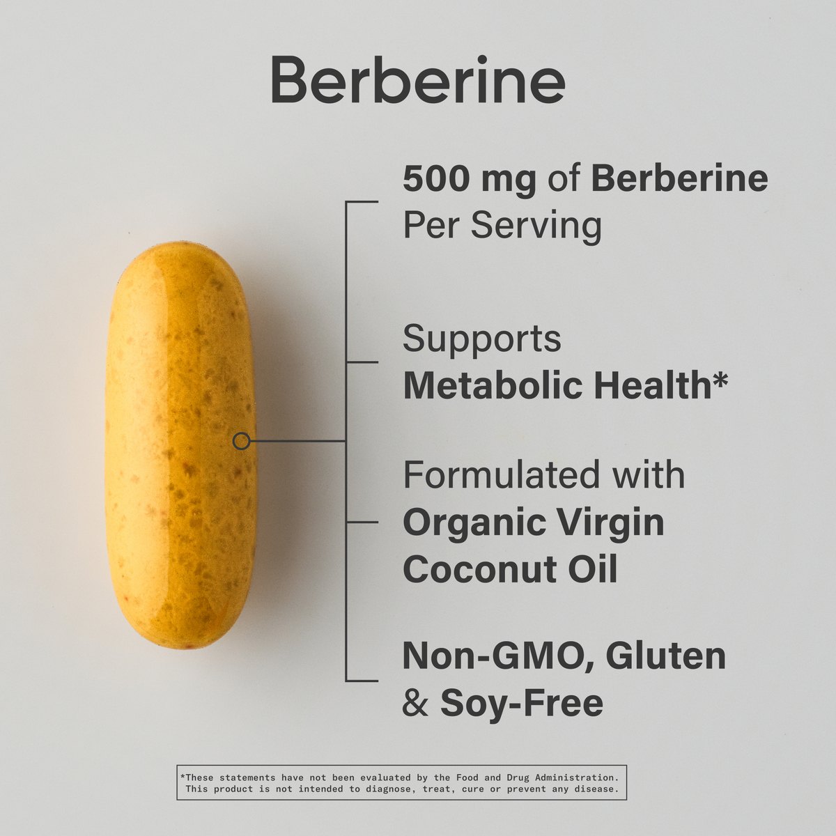 Sports Research® Berberine Coconut Oil Herbal Ayurvedic Metabolic Health Support 500mg (90 Softgels)