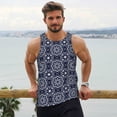 thumbnail image 6 of Fuzoiu Geometry Flower Print Men's Workout Tank Tops,Sleeveless Gym Shirt Quick Dry,Fitness Bodybuilding T-Shirt,Muscle Athletic Workout Tee-Small, 6 of 7