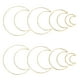 thumbnail image 1 of Uxcell 2-Juego de Anillos Atrapa Sueños, 4 Tamaños Anillo Floral en Forma de Luna de Metal para Manualidades DIY Dorado, 1 of 1