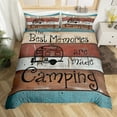 thumbnail image 2 of Manfei Kids Teens Adults Vintage Camper 3pcs Duvet Cover King,Retro Cabin Cottage Ultra Soft Bedding King Size,Happy Camping Microfiber Comforter Cover King(No Comforter), 2 of 6