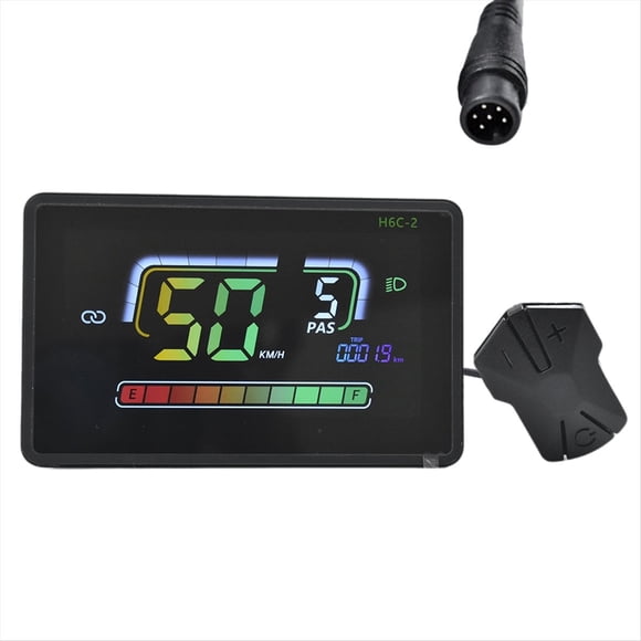 Pantalla LCD Bluetooth H6C-2 para Bicicleta Eléctrica, Velocímetro, Tablero UART para Bicicleta Eléctrica de Montaña de 6 Pines