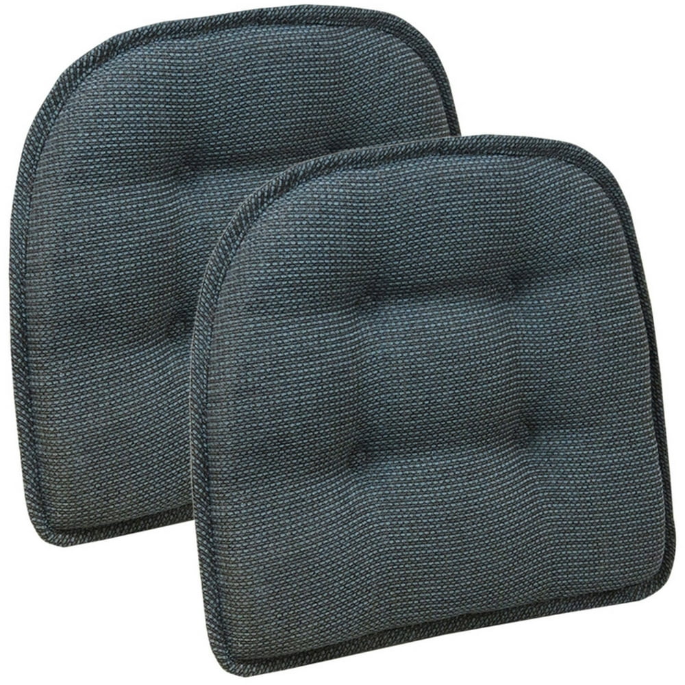 Gripper NonSlip 15" x 16" Thatcher Tufted Chair Cushions, Set of 2
