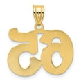 thumbnail image 5 of Diamond2Deal 14K Yellow Gold Polished Etched Number 65 Pendant for Women, 5 of 6