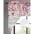 thumbnail image 3 of Pink Eucalyptus Leaves Kitchen Swag Valances for Windows, Botanical Farmhouse Rustic Wood Swag Valances Curtains for Living Room, Rod Pocket Window Treatments for Bathroom, Bedroom, Cafe, 56"x36", 3 of 6